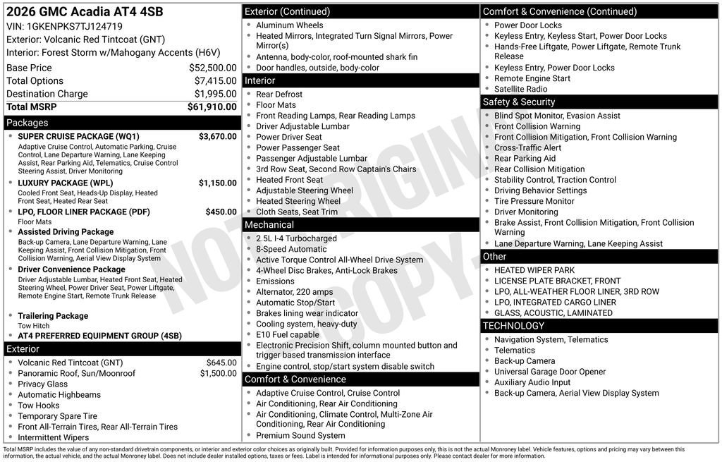 2026 GMC Acadia AT4 - Photo 37