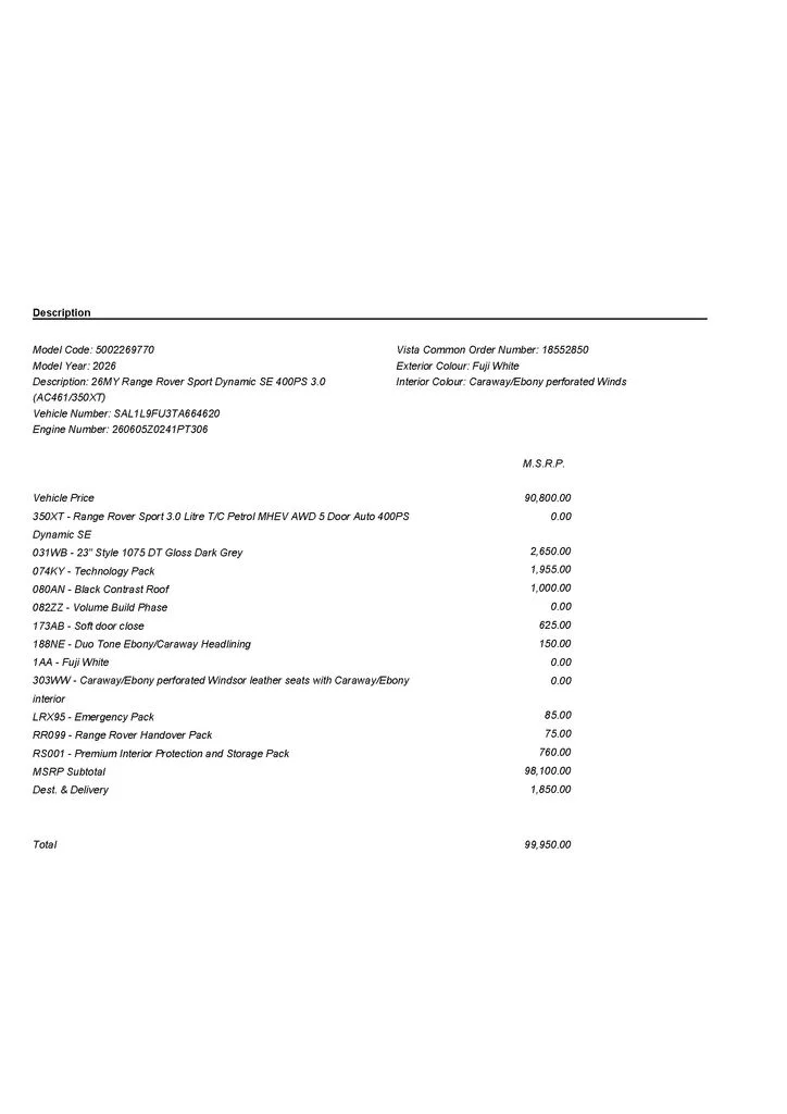 New 2026 Fuji White Land Rover Dynamic SE image 3