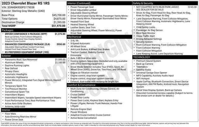 Used 2023 Sterling Gray Metallic Chevrolet RS image 5