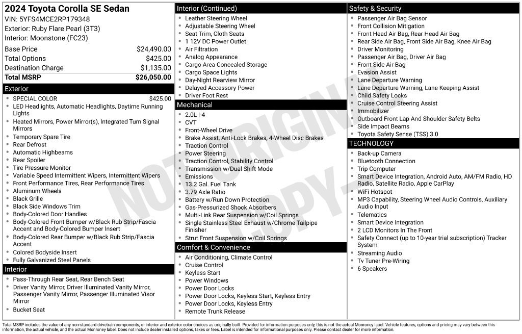 Certified Used 2024 Red Toyota SE image 2