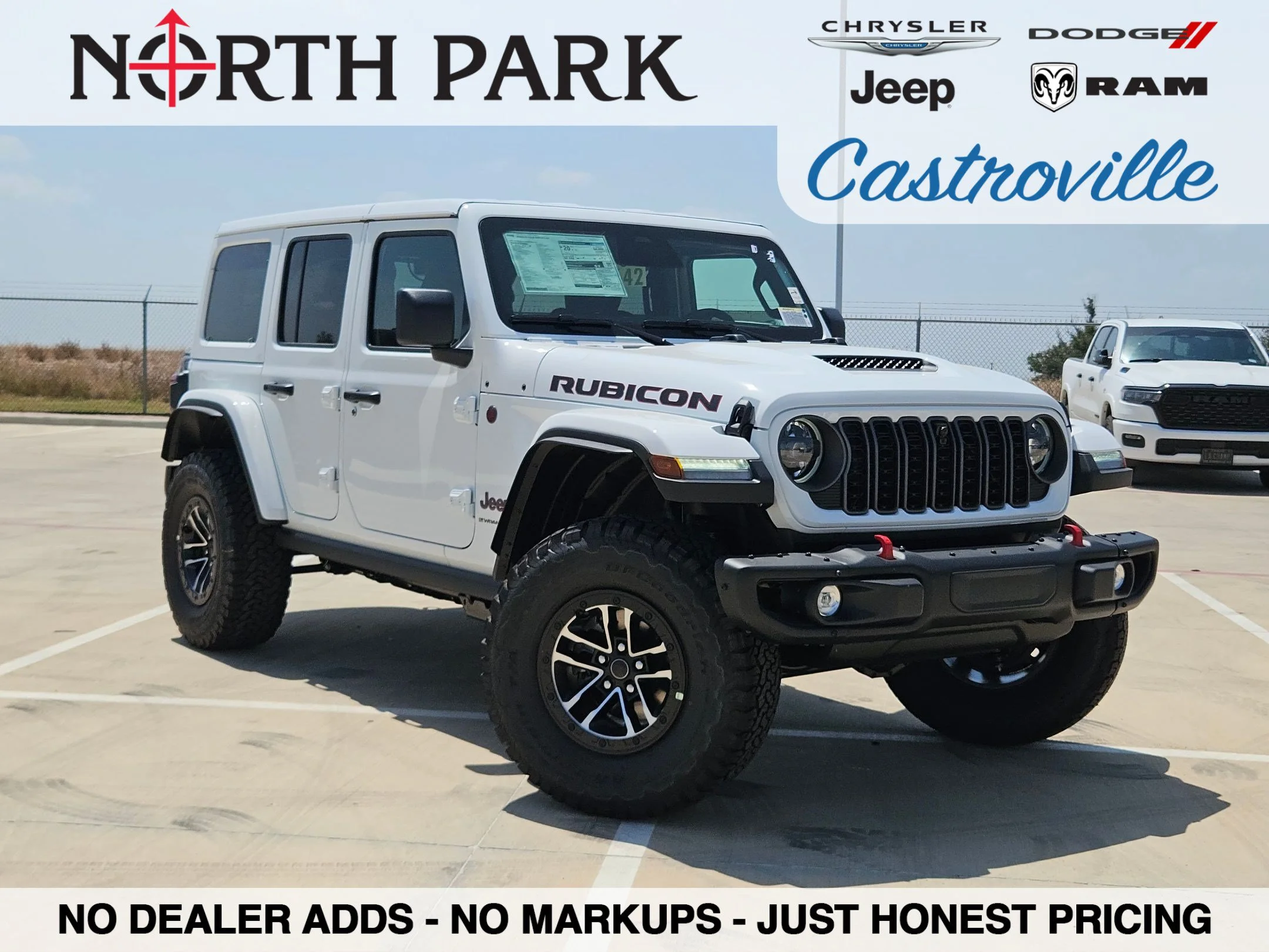 New 2026 Bright White Clearcoat Jeep Rubicon X image 1