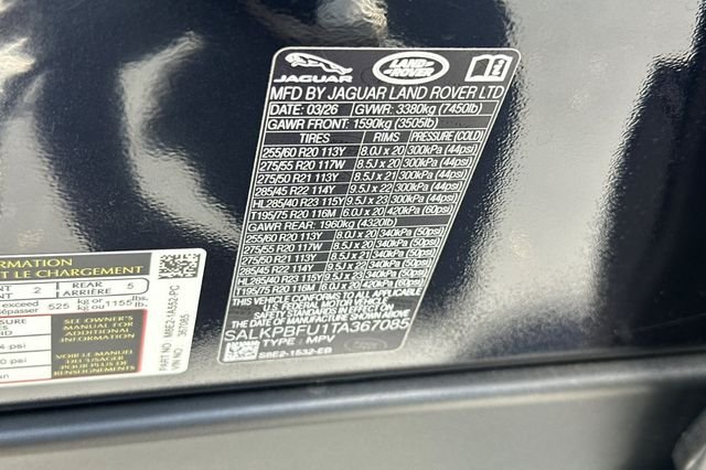 New 2026 Constellation Blue Ultra Metallic Gloss Land Rover SE image 27