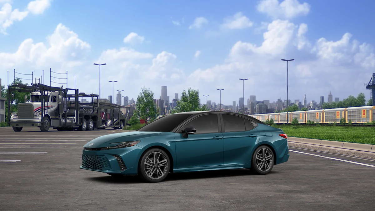 New 2027 Ocean Gem with Midnight Black Metallic roof Toyota XSE image 2