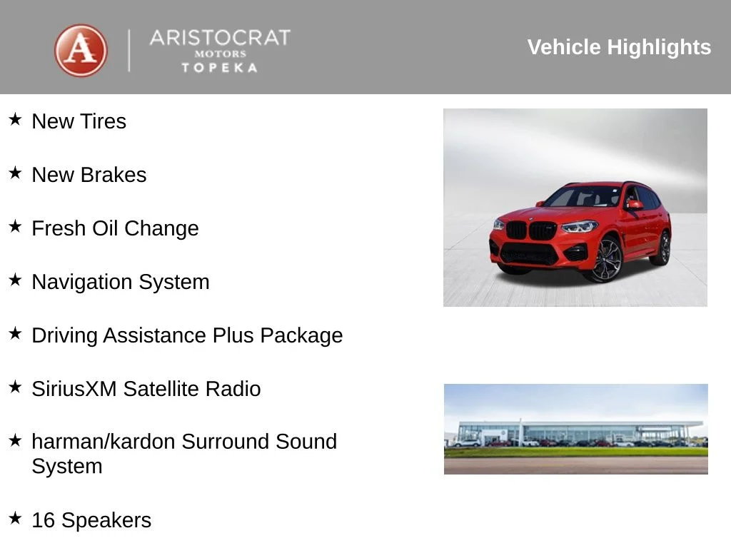 Used 2020 BMW X3 M Base with VIN 5YMTS0C02L9B76383 for sale in Kansas City