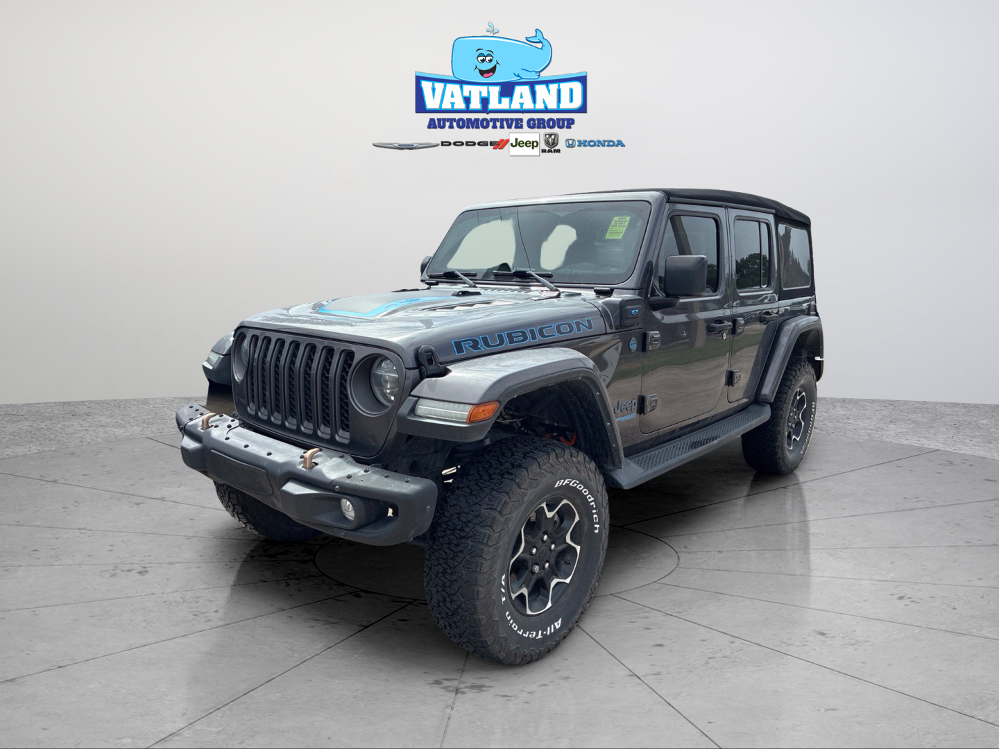 Used 2021 Gray Jeep Unlimited Rubicon 4xe image 1