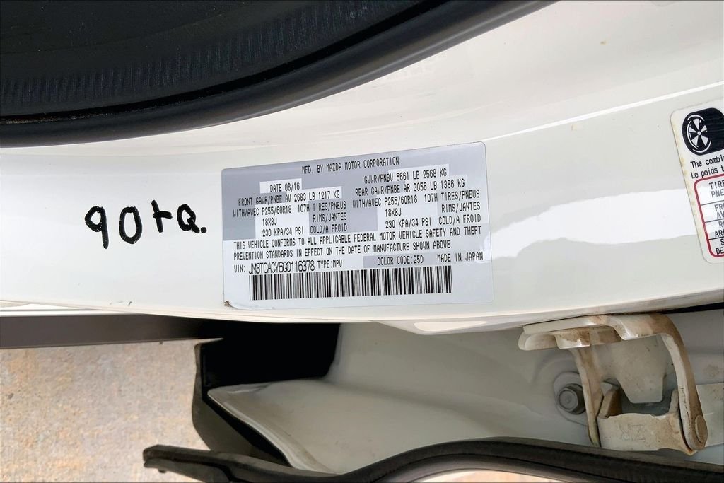 Used 2016 Snowflake White Pearl Mica Mazda Touring image 33