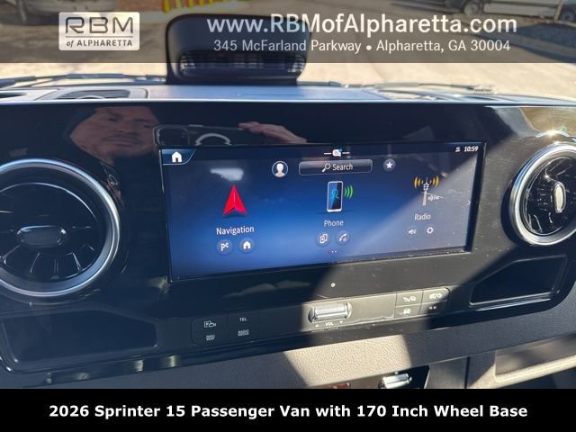 New 2026 Obsidian Black Metallic Mercedes-Benz 170 Wheel Base 15 Passenger image 17