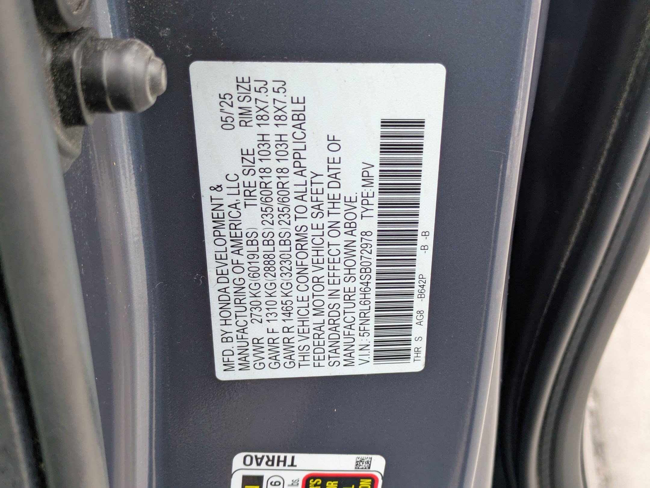 Used 2025 Crystal Black Pearl Honda EX-L image 36
