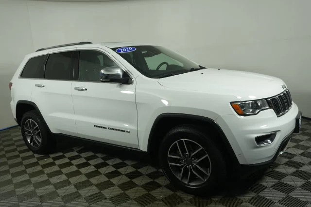 Used 2020 Bright White Clearcoat Jeep Limited image 1