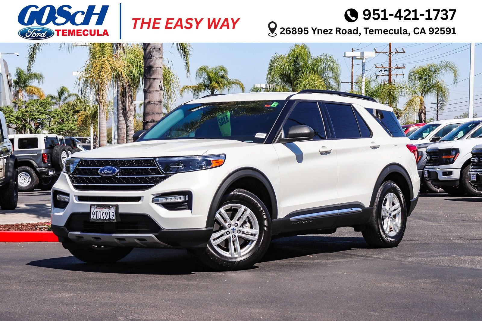 Certified Used 2021 White Metallic Ford XLT image 1