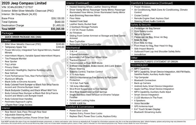 Used 2020 Billet Silver Metallic Clearcoat Jeep Limited image 20