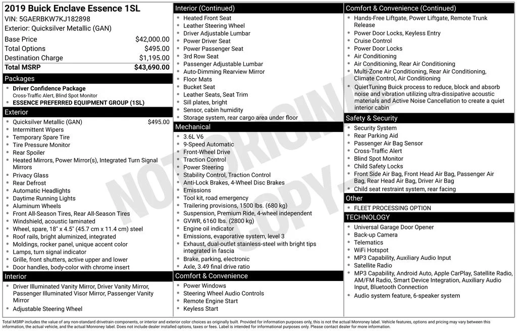 Used 2019 Silver Buick Essence image 7