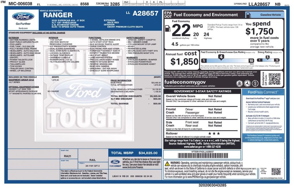 Used 2020 Red Ford XLT image 7
