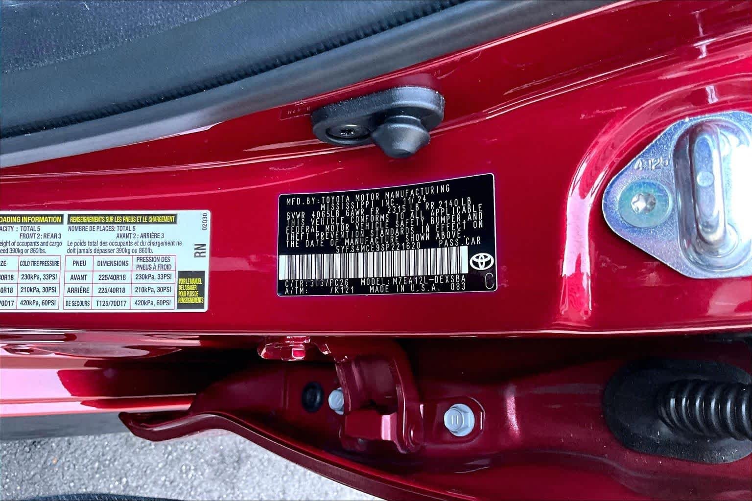 Used 2025 Ruby Flare Pearl Toyota SE image 33
