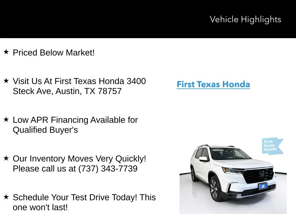 Certified Used 2024 Platinum White Pearl Honda Touring image 10