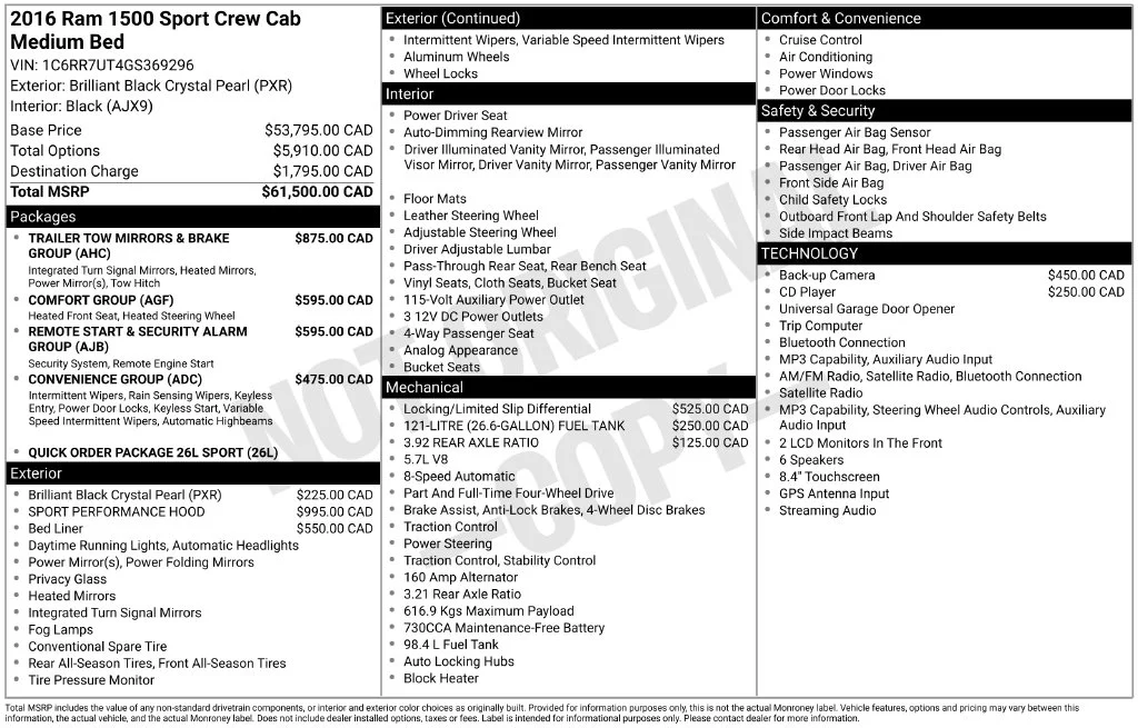 Used 2016 Black Ram Sport image 2