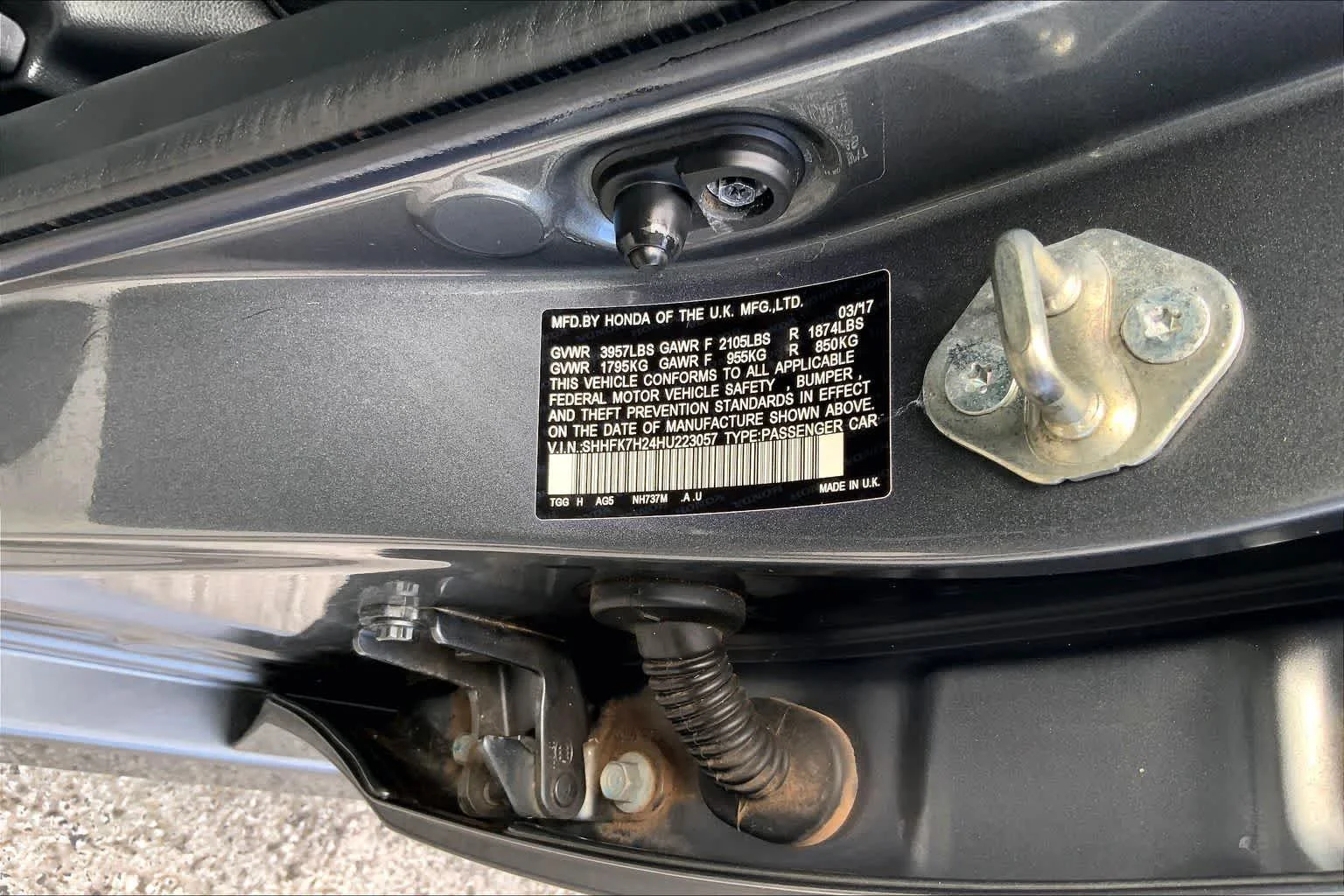 Used 2017 Gray/gray Honda LX image 20