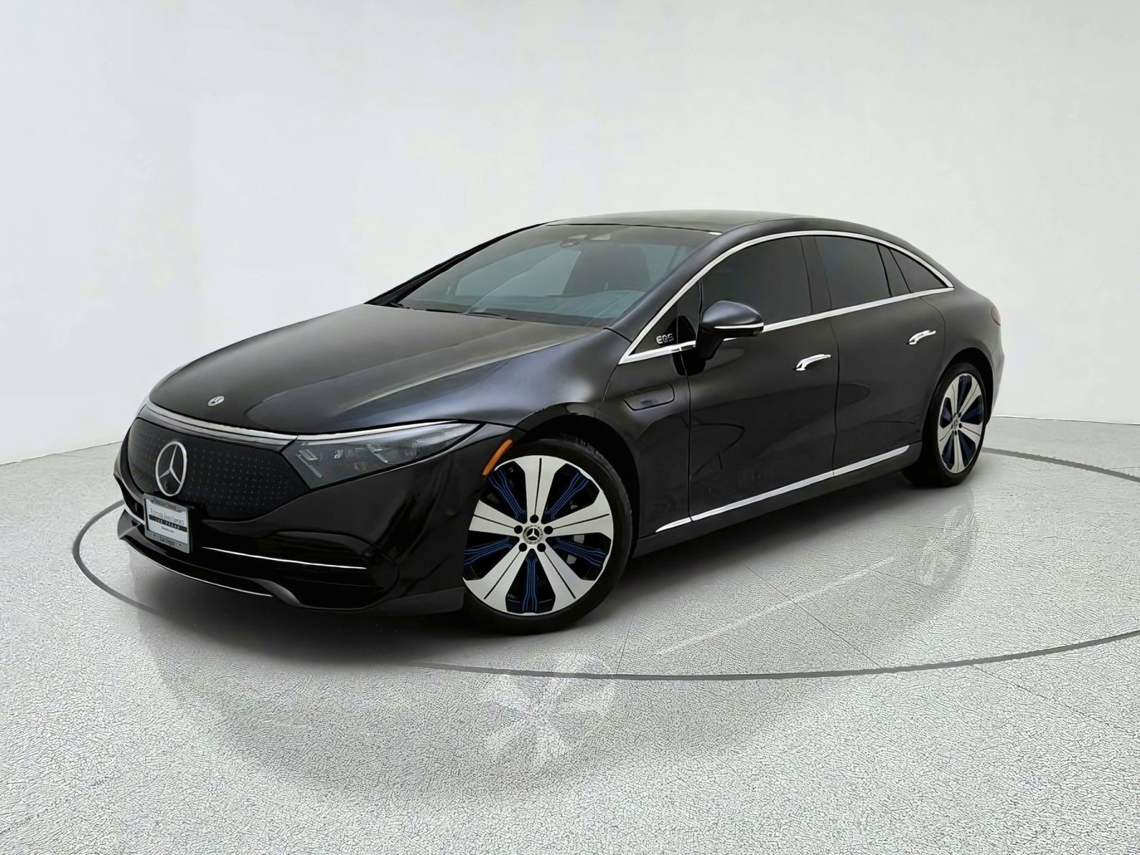 Certified Used 2024 Obsidian Black Metallic Mercedes-Benz EQS 450 image 1