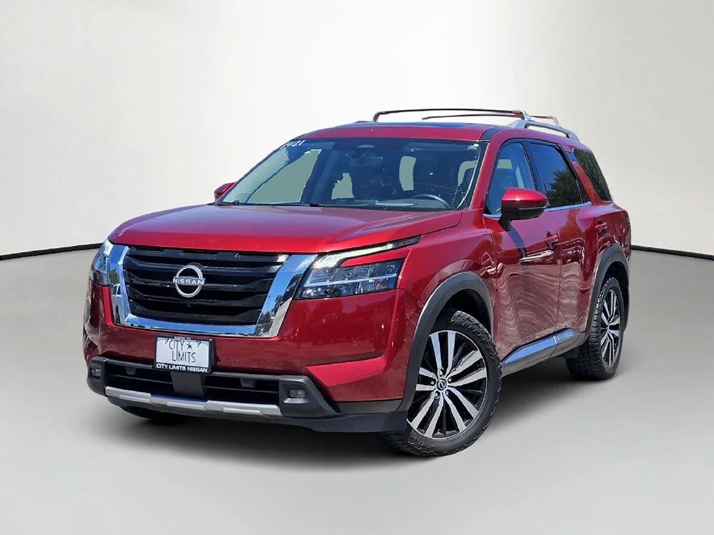 Certified Used 2023 Red Nissan Platinum image 3