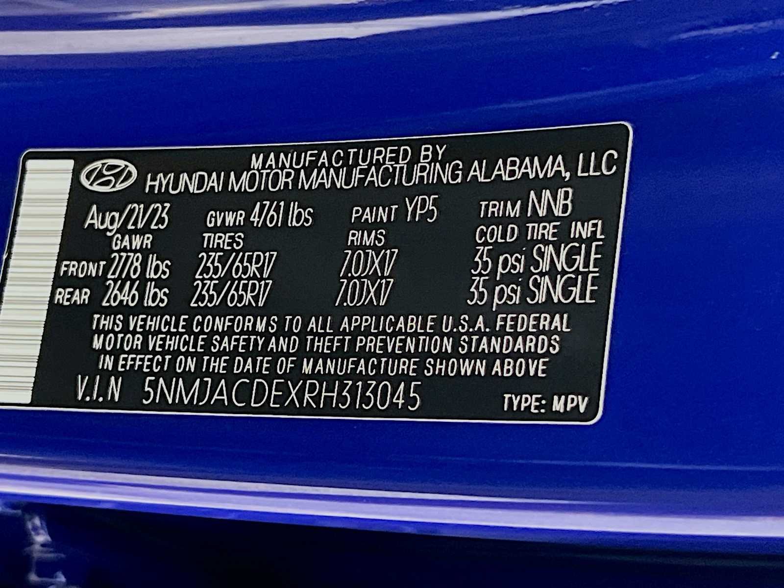Used 2024 Intense Blue Hyundai SE image 30