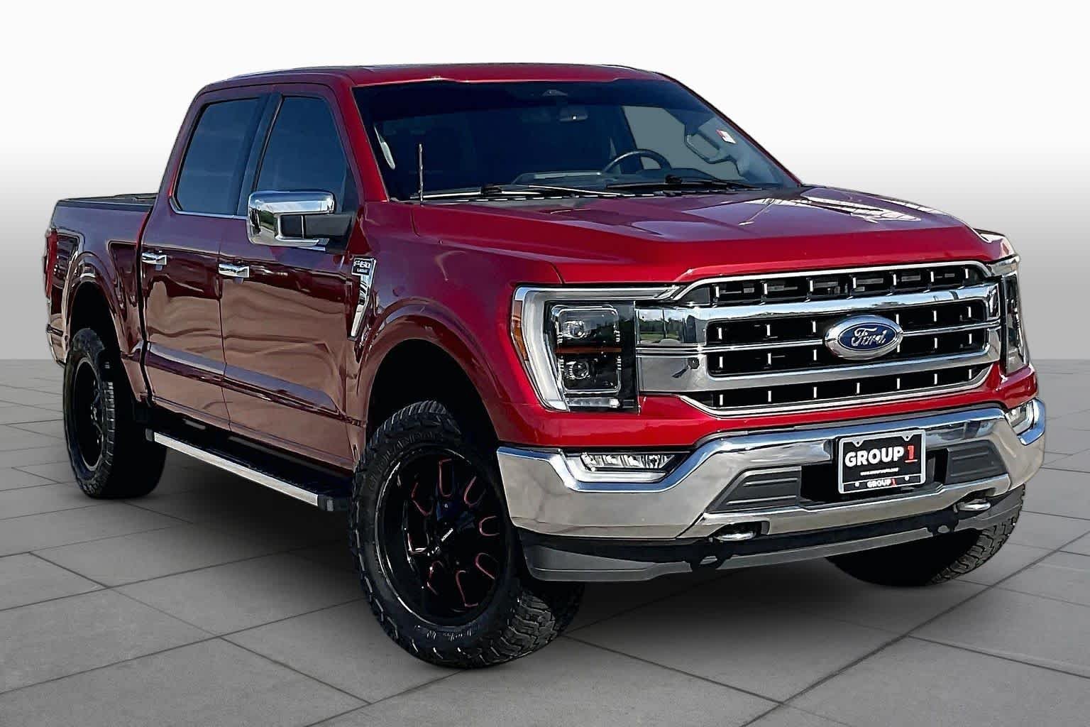 Used 2021 Rapid Red Metallic Tinted Clearcoat Ford LARIAT image 2