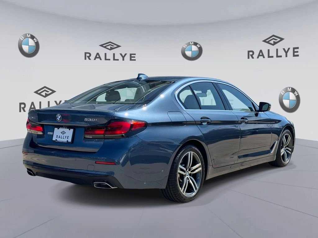 Certified Used 2023 Blue Metallic BMW 530i xDrive image 4