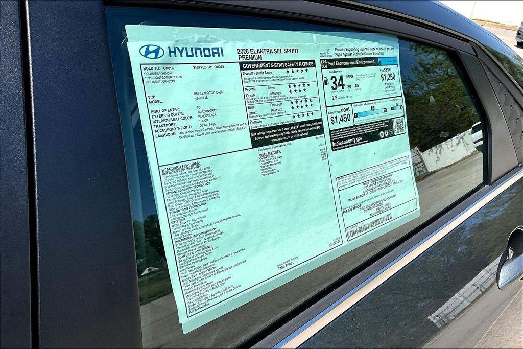 New 2026 Amazon Gray Hyundai SEL Sport image 16