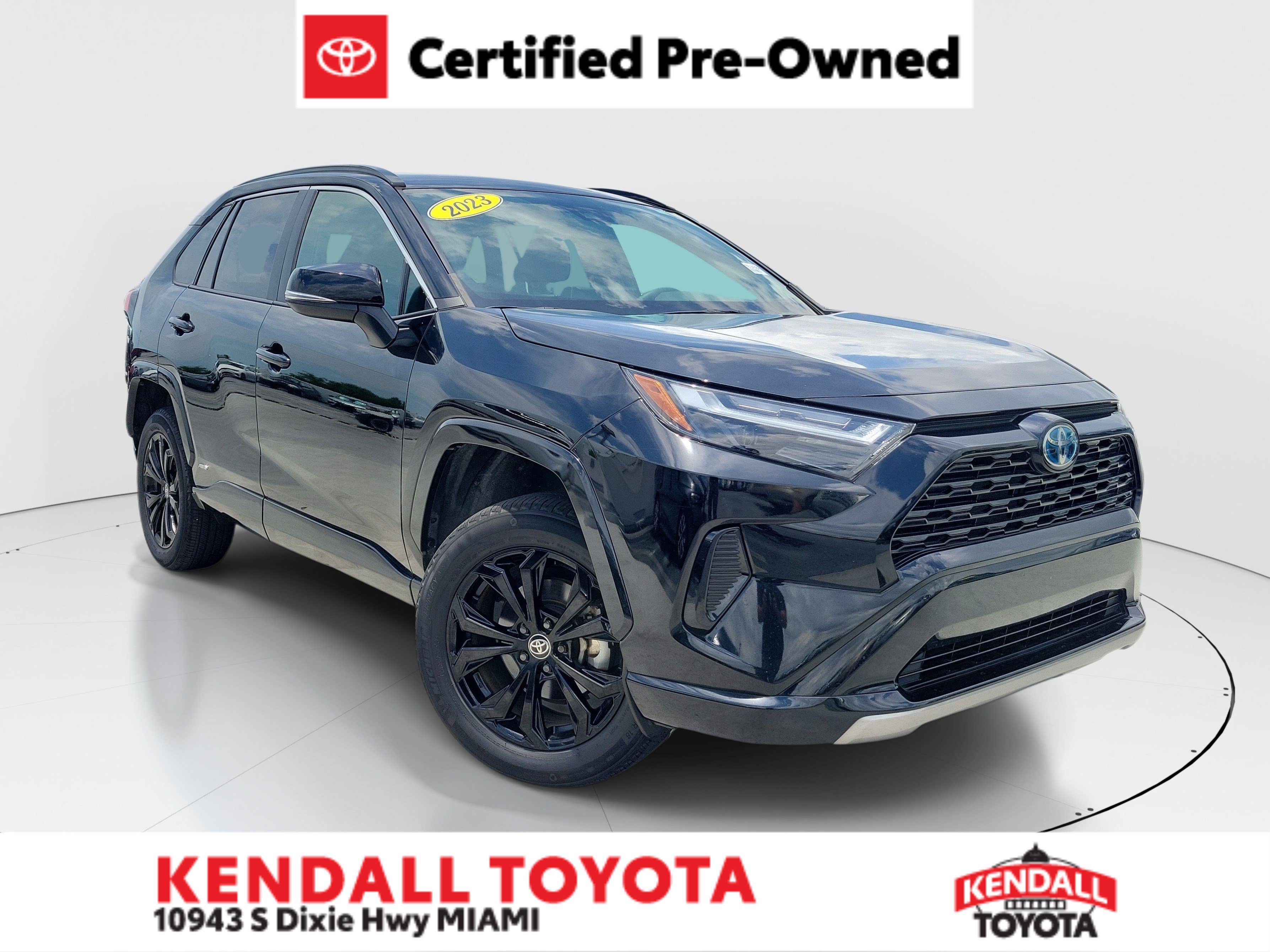 Certified Used 2023 Midnight Black Metallic Toyota Hybrid SE image 1