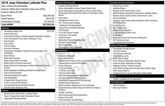 Used 2018 Silver Jeep Latitude Plus image 2