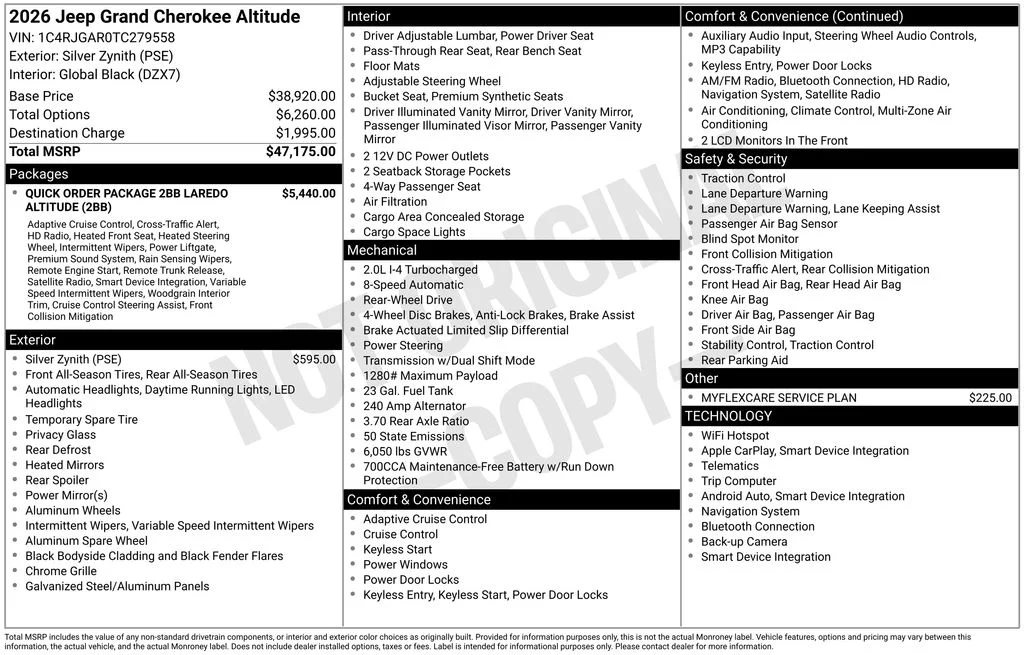New 2026 Silver Zynith Exterior Paint Jeep Laredo Altitude image 9