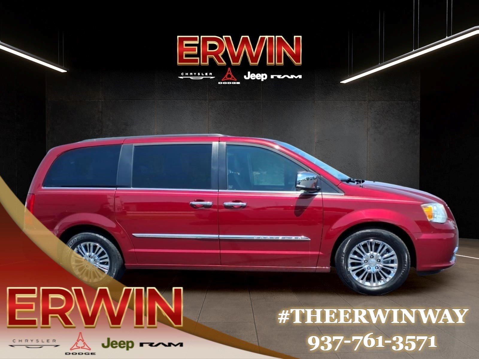 Used 2014 Deep Cherry Red Crystal Pearl Coat Chrysler Touring-L image 8
