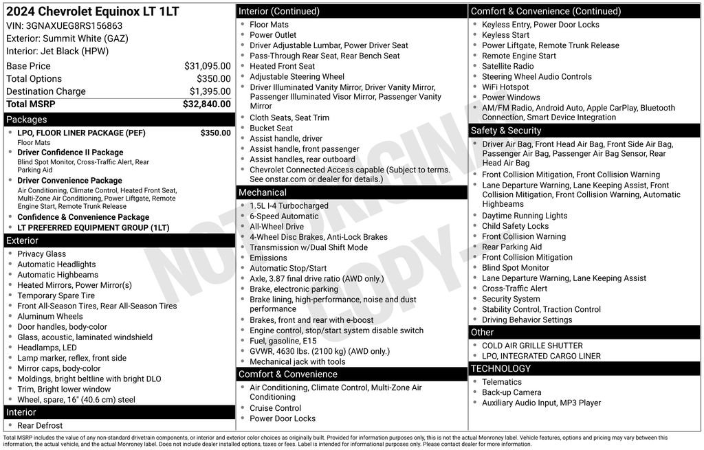 Certified Used 2024 White Chevrolet LT image 26
