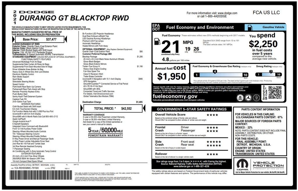 Certified Used 2021 Gray Dodge GT image 4