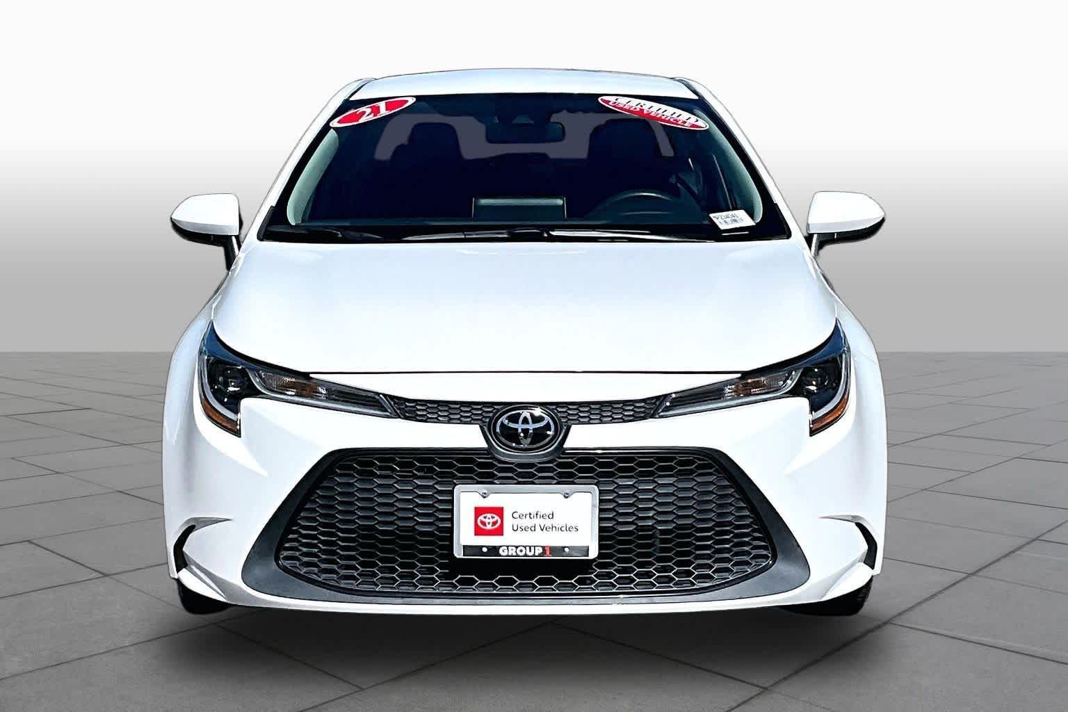 Certified Used 2021 Super White Toyota LE image 3