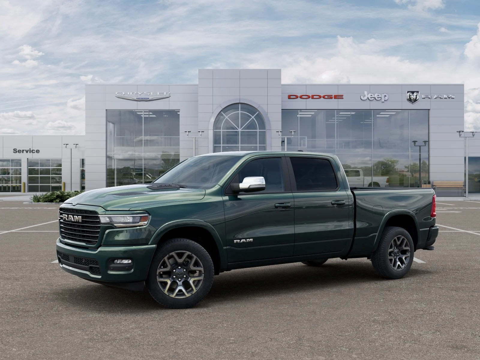 New 2026 Serrano-Green Metallic Exterior Paint RAM Laramie image 29
