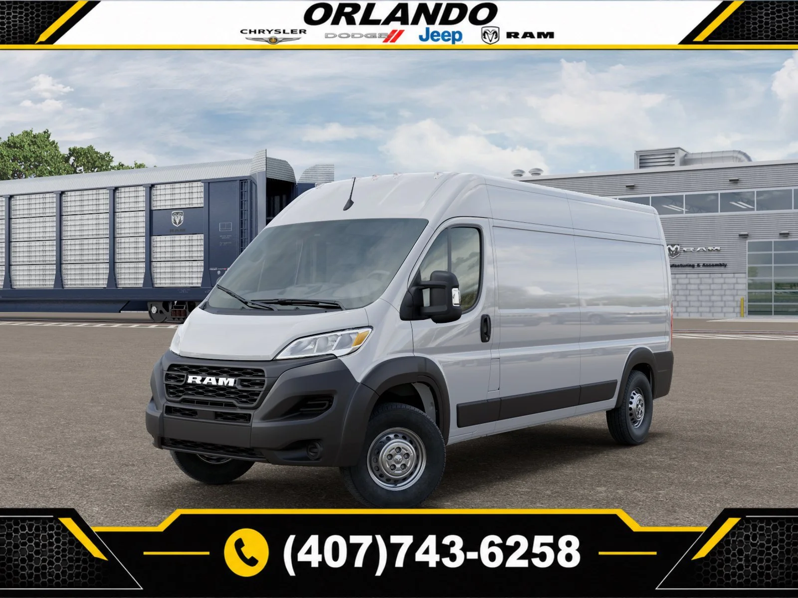 New 2026 Bright White Clearcoat Ram High Roof image 1
