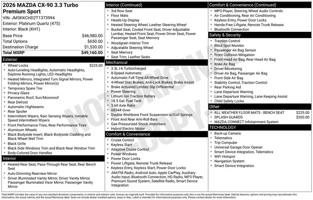 New 2026 Platinum Quartz Metallic Mazda 3.3 Turbo Premium image 2