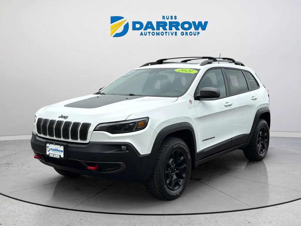 Used 2021 White Jeep Trailhawk image 1