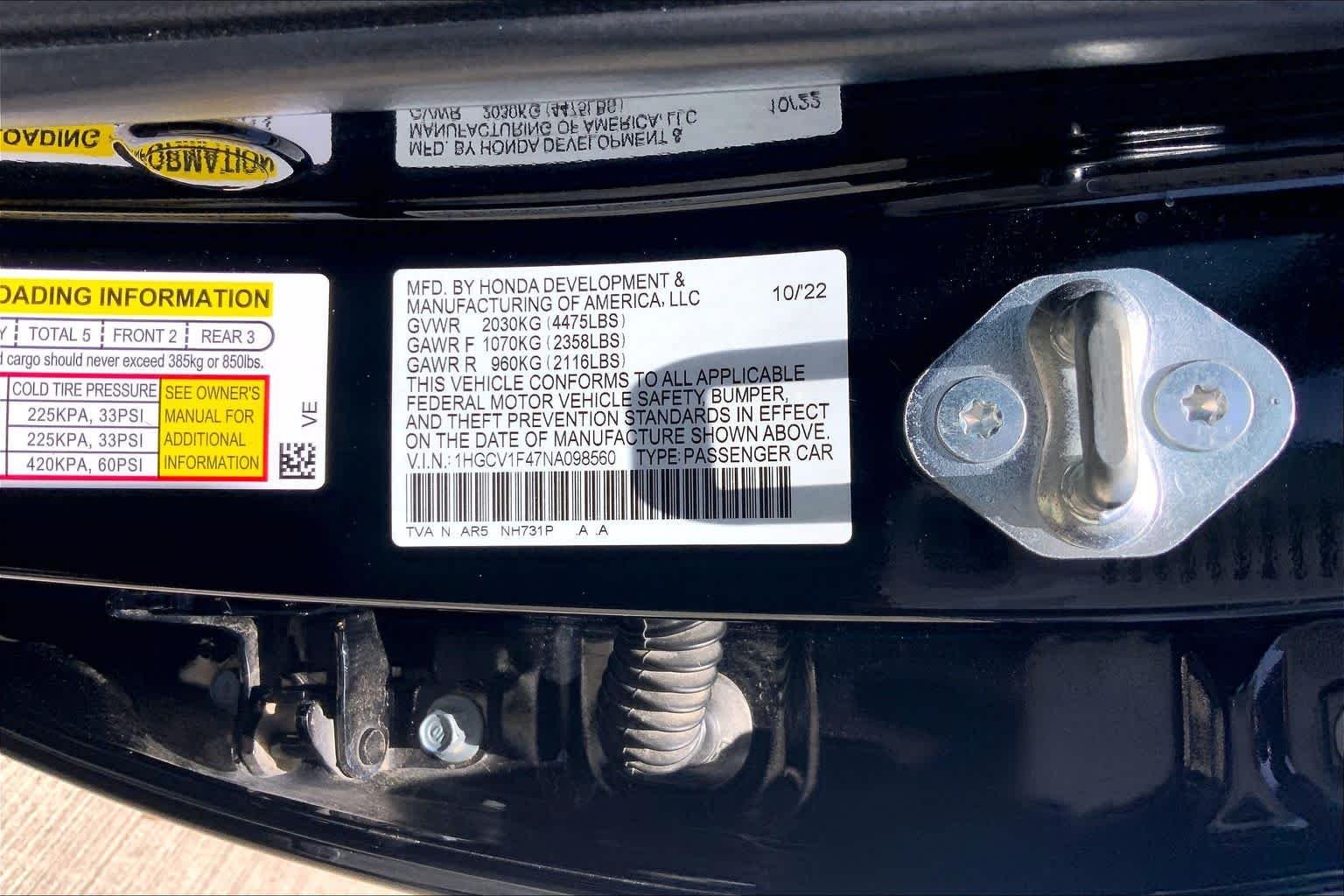 Used 2022 Crystal Black Pearl Honda Sport SE image 31