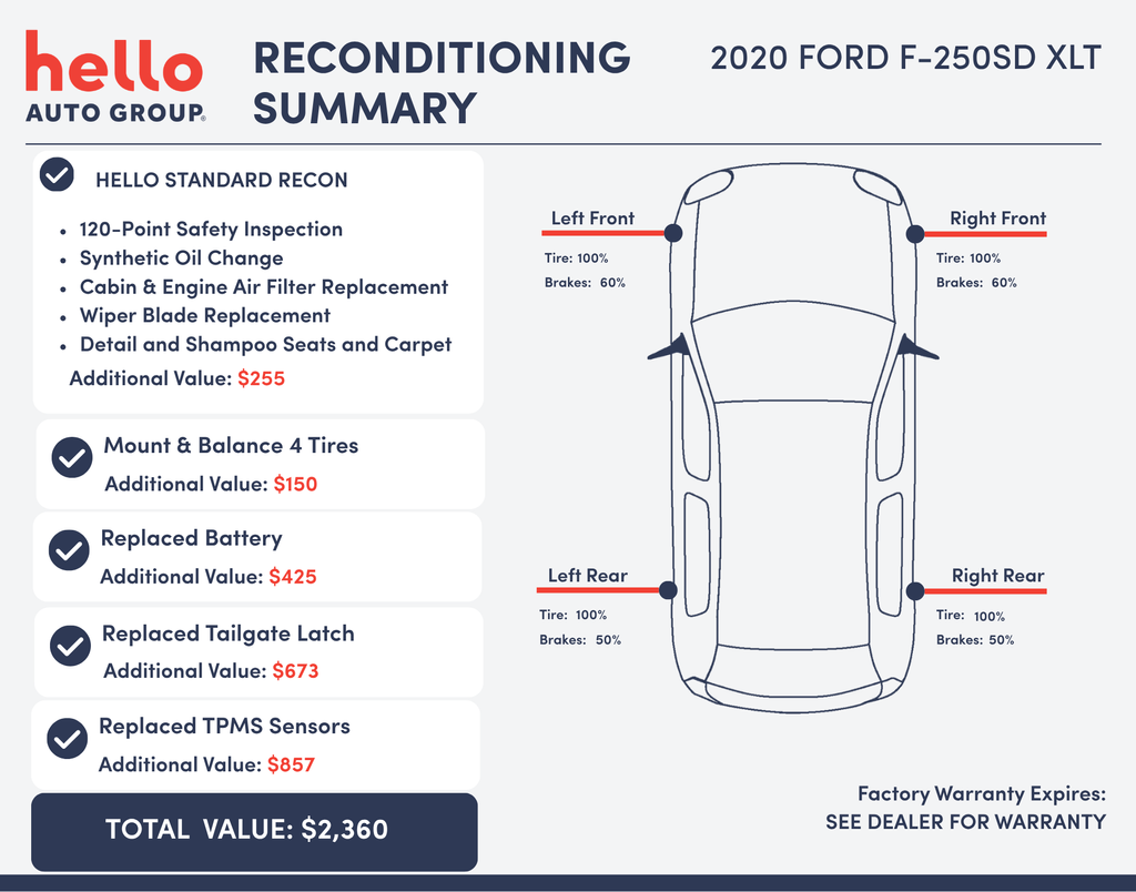 Used 2020 Oxford White Ford XLT image 3