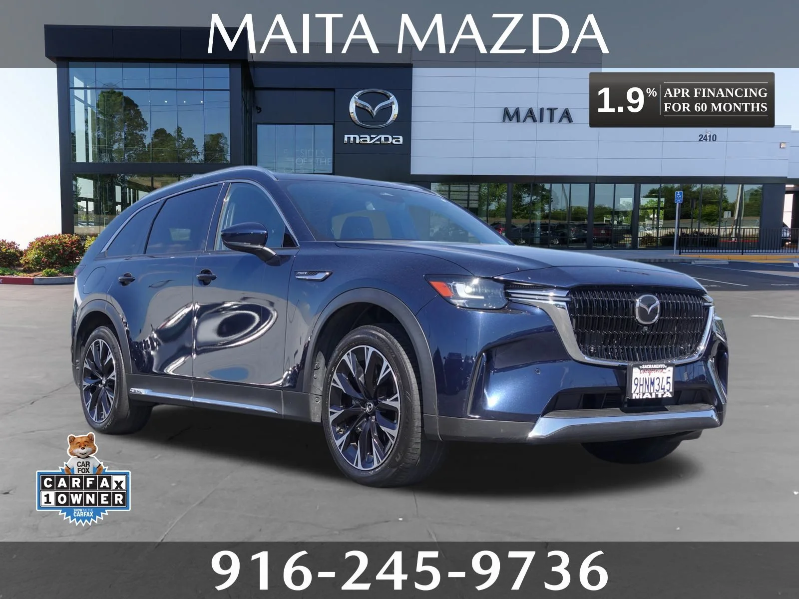 Certified Used 2024 Deep Crystal Blue Mica Mazda Premium Plus image 1