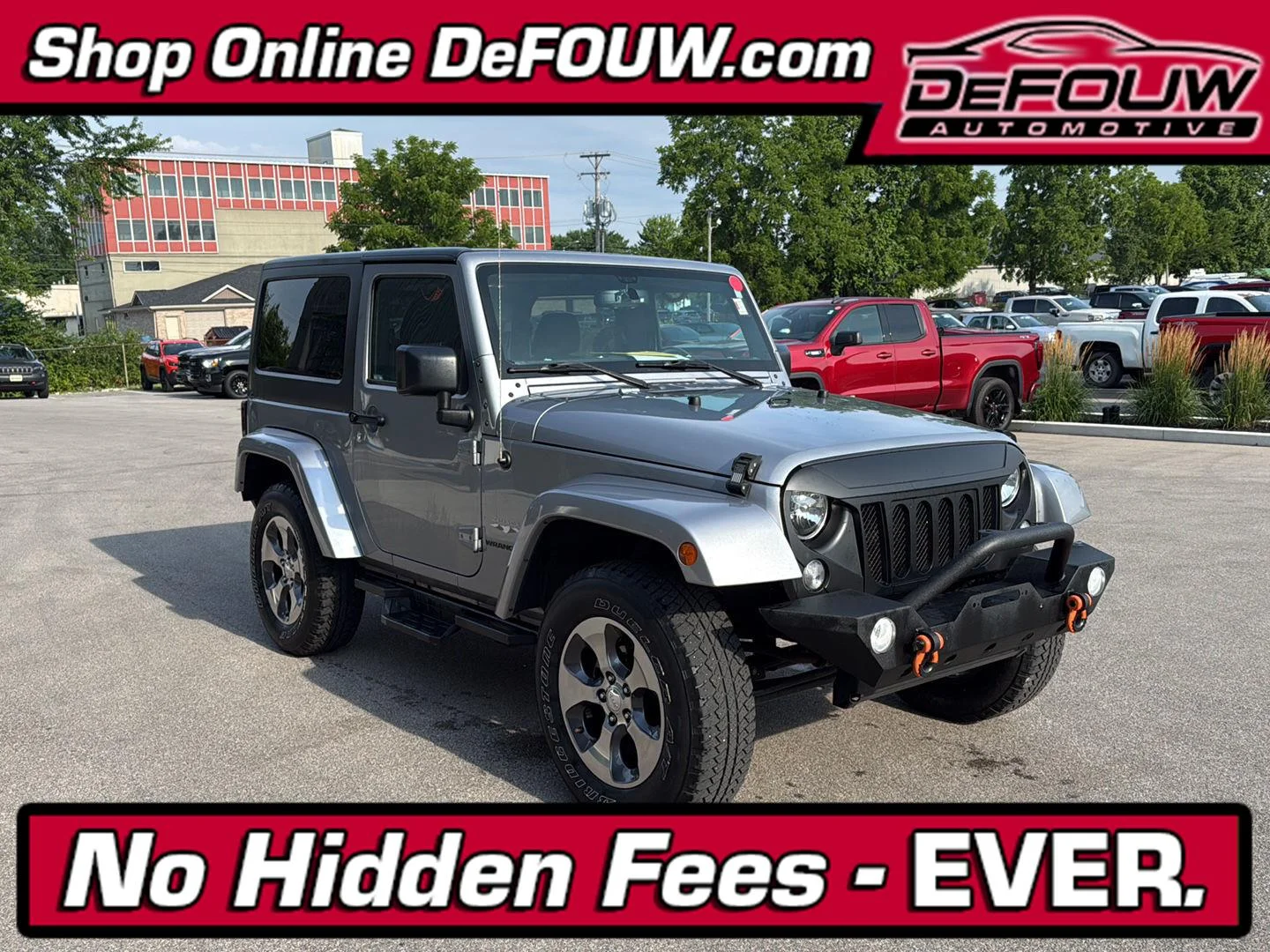 Used 2016 Billet Silver Metallic Clearcoat Jeep Sahara image 1