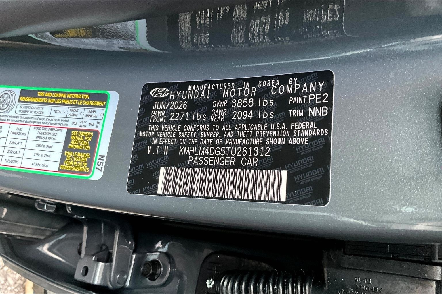 New 2026 Gray Hyundai SEL Sport image 12