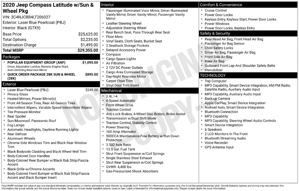 Used 2020 Blue Jeep Latitude image 41