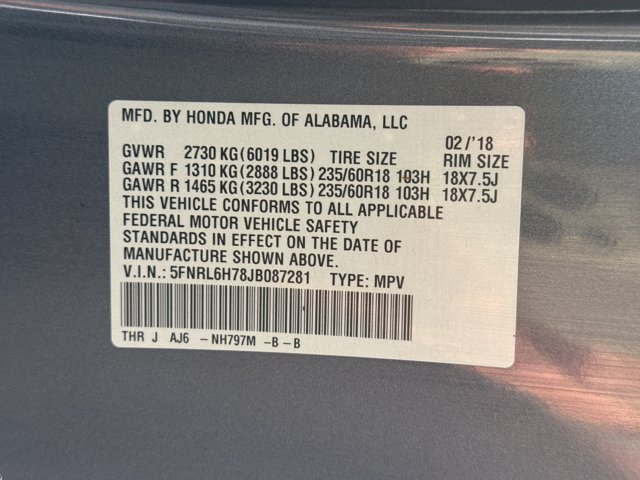 Used 2018 Gray Honda EX-L image 32