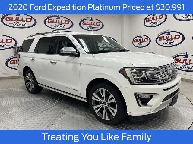 Certified Used 2020 White Metallic Ford Platinum image 1