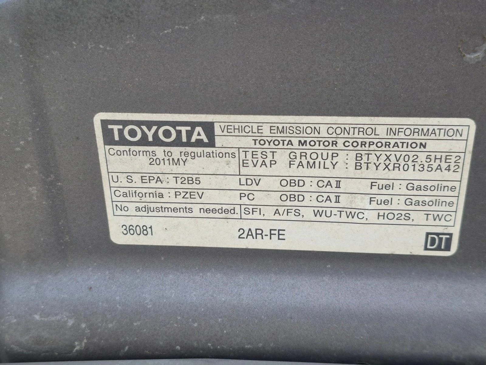Used 2011 Magnetic Gray Metallic Toyota LE image 14