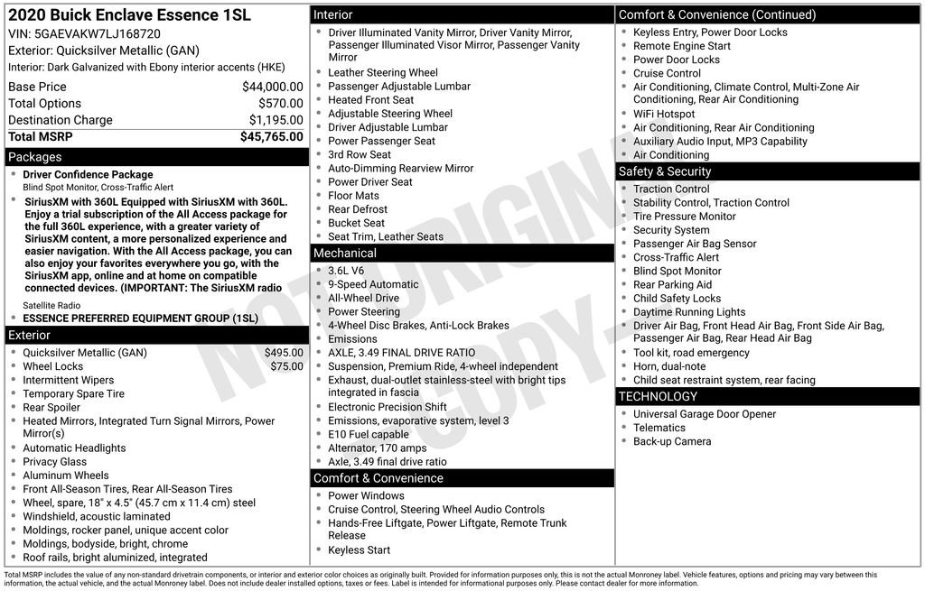 Used 2020 Silver Buick Essence image 26
