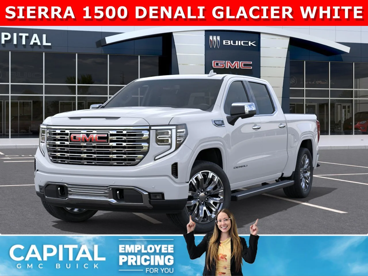 New 2026 GLACIER WHITE TRICOAT GMC Denali image 1