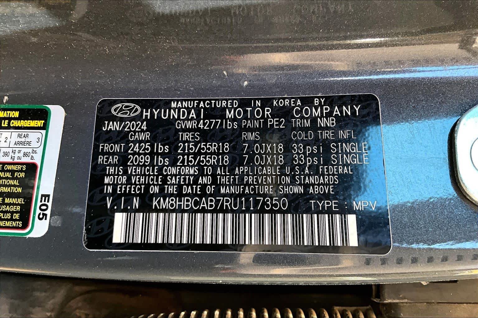 Used 2024 Ecotronic Gray Pearl Hyundai SEL image 36